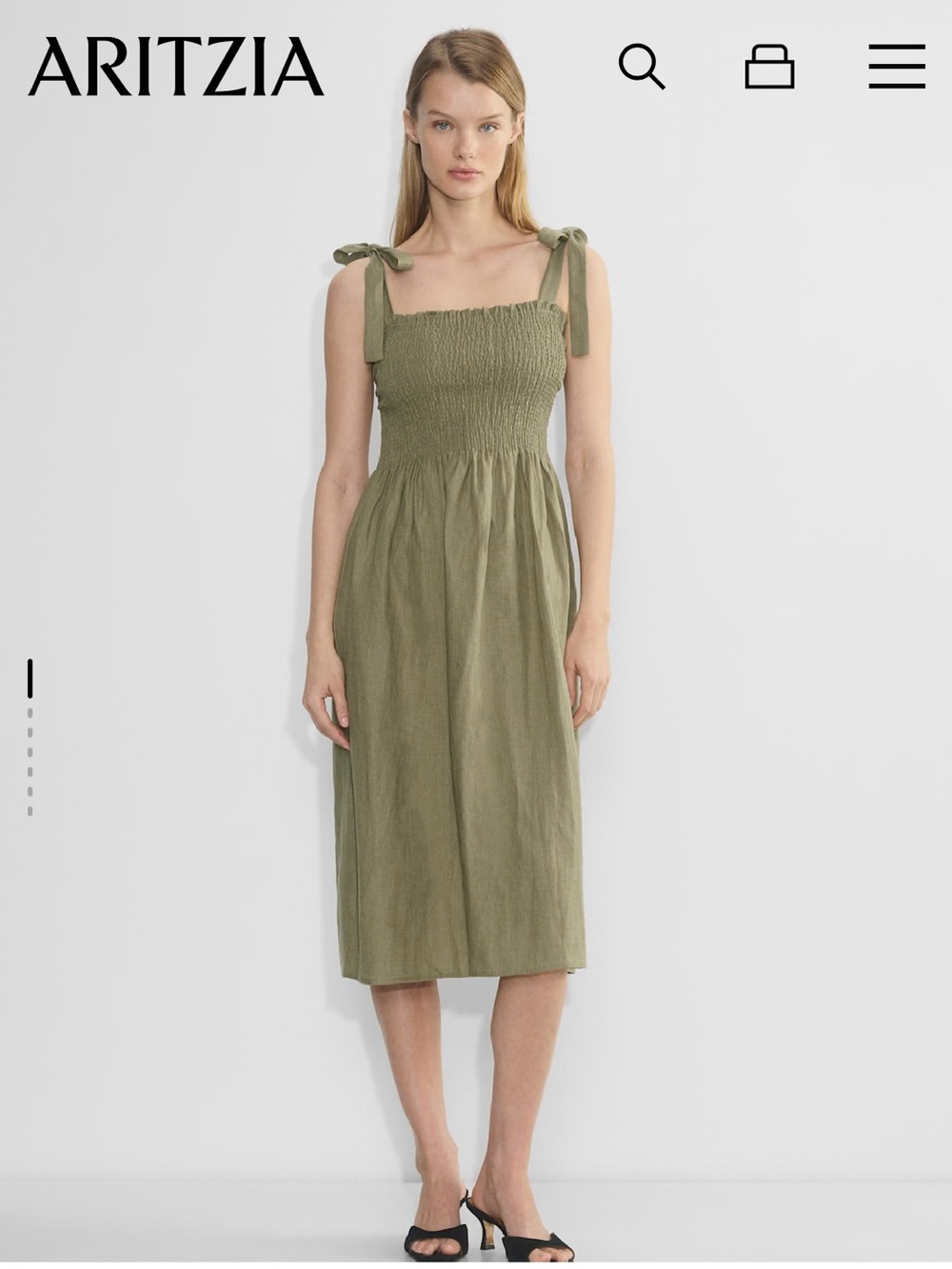 Wilfred Golden Hour Linen Dress